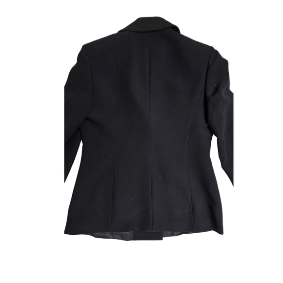 Max Mara Double Breasted  Black Blazer Jacket Wool Blend Size 12 Made In Italy - Picture 10 of 13